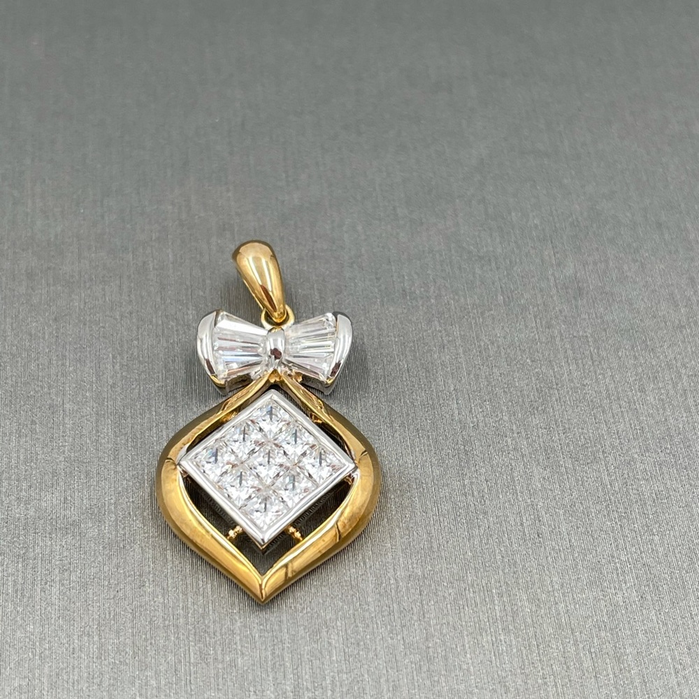 2 tone Silver and gold pendant 925 silver